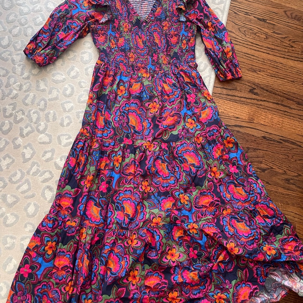 Sugarlips Vibrant Floral Long Sleeve Dress
